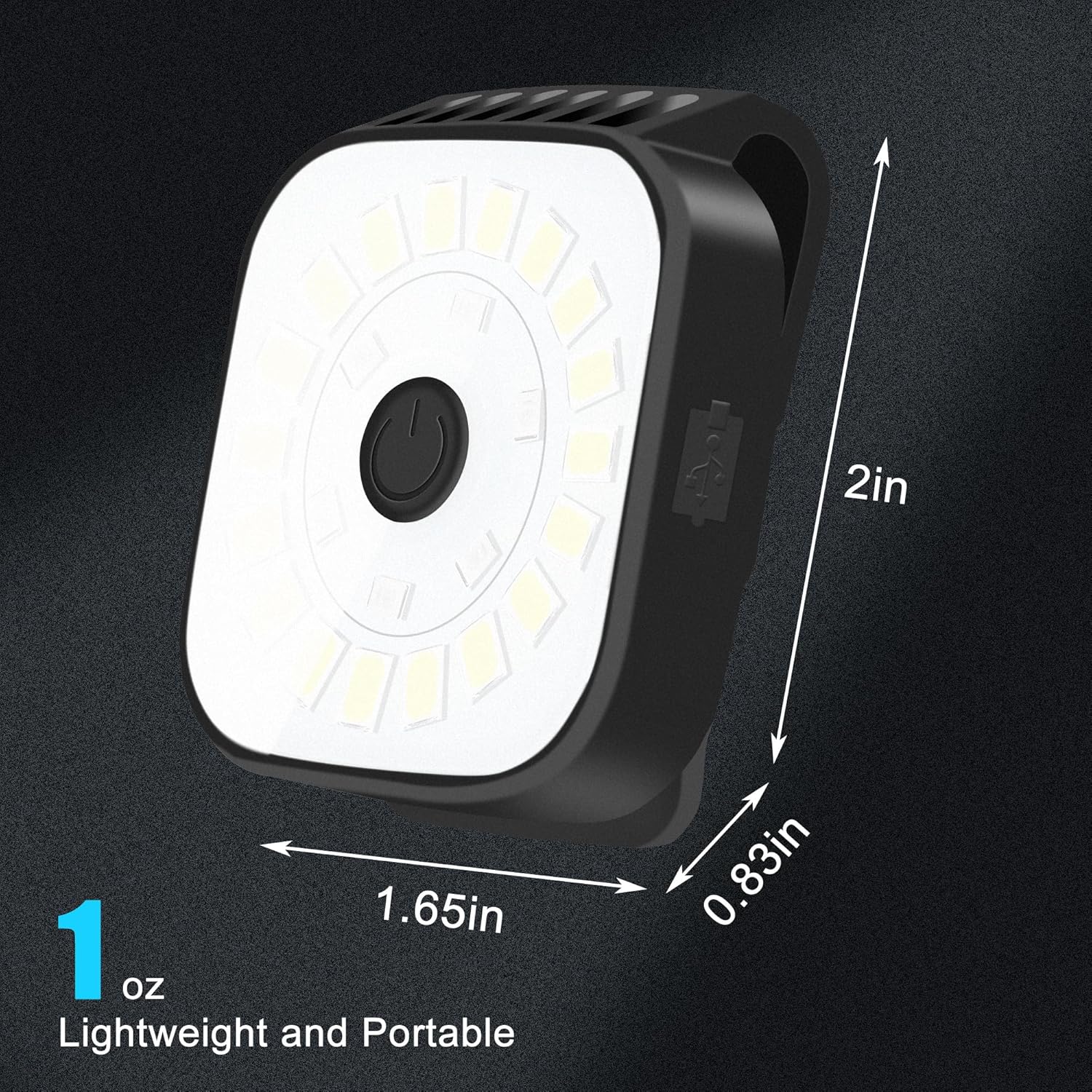 Sturdy Night Running Lights for Men Women - 12 LED Clip-On Flashlight