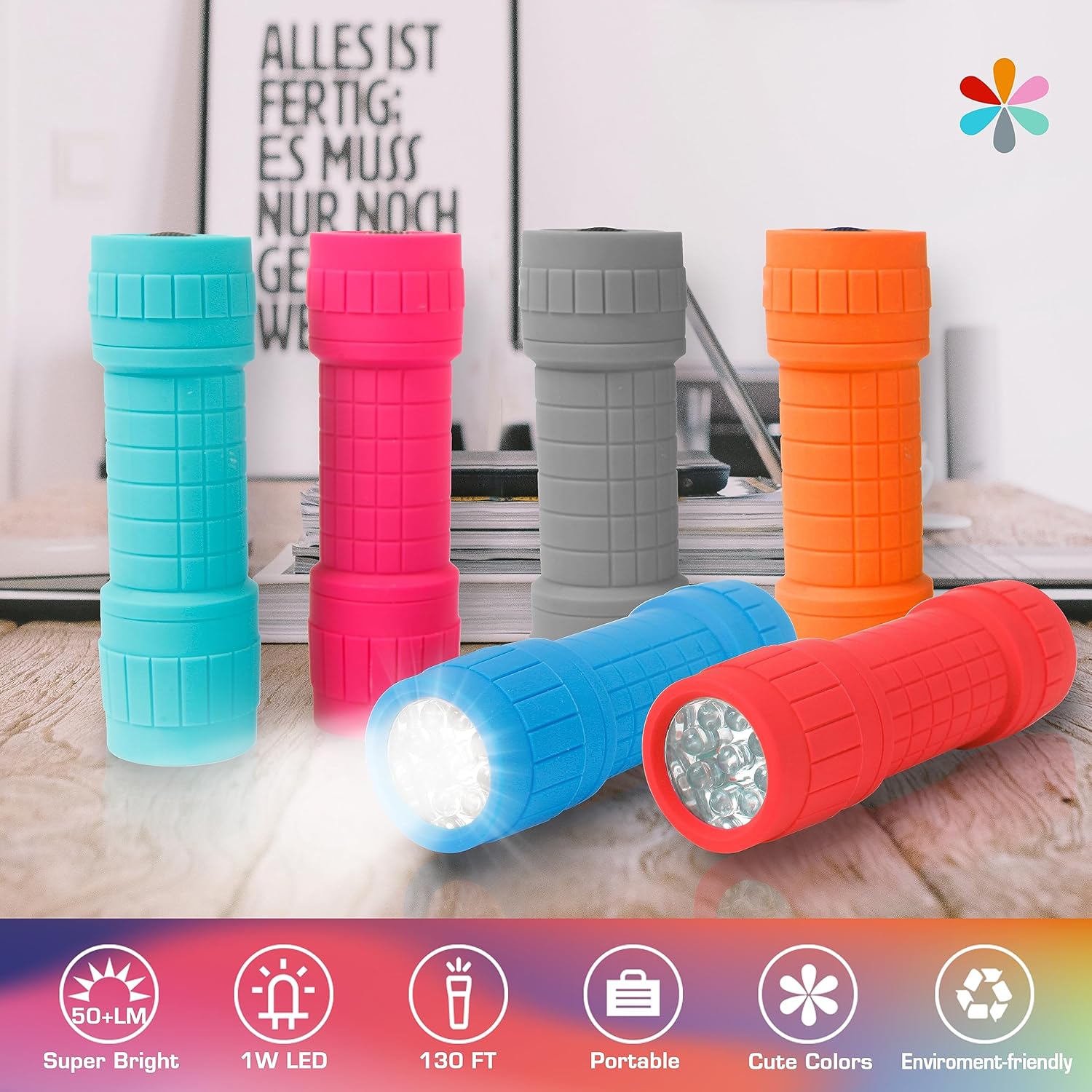 Works In The Dark 9-LED Flashlight Pack